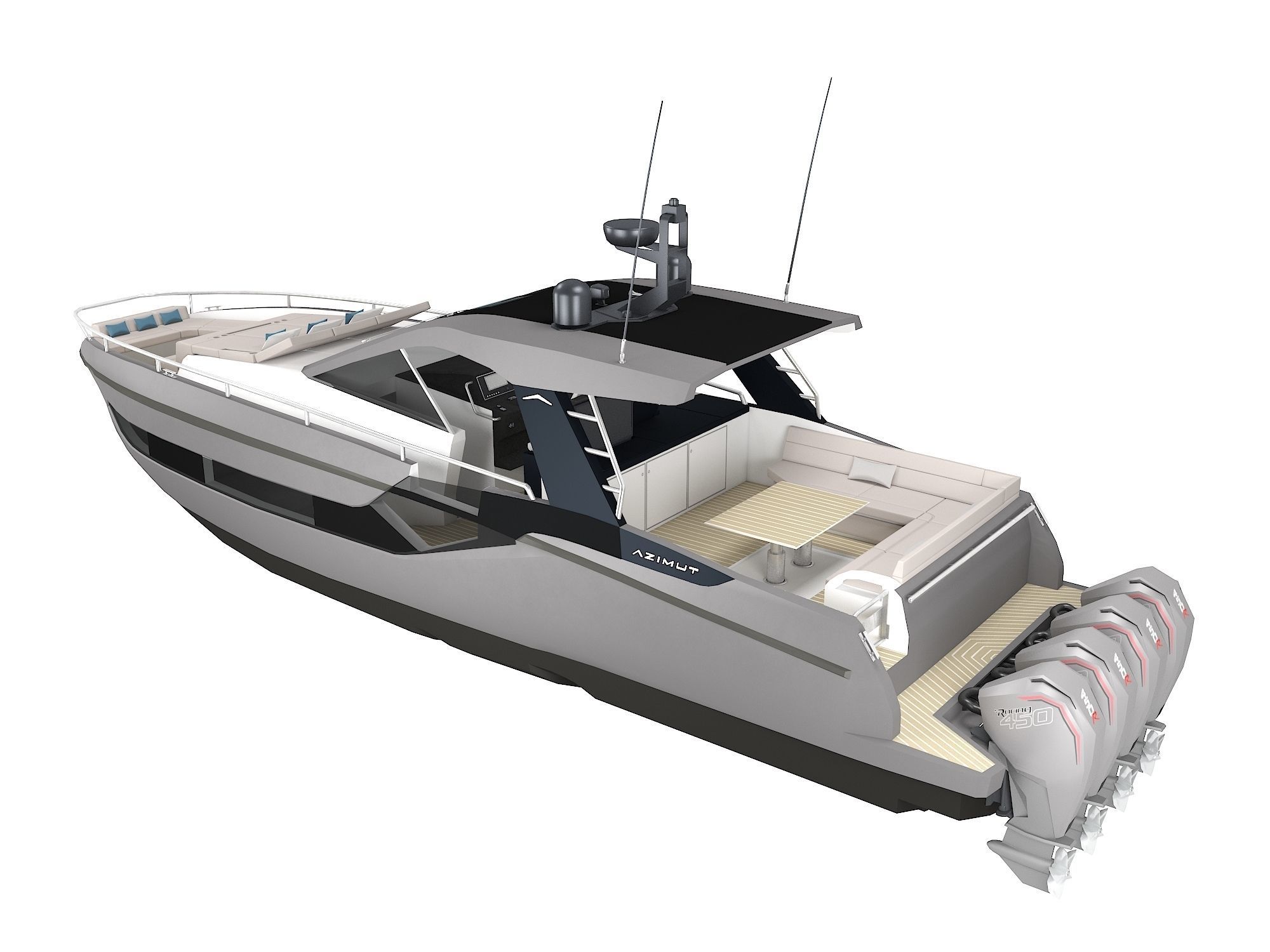 Motor Yacht Azimut Verve 47 3D model_1