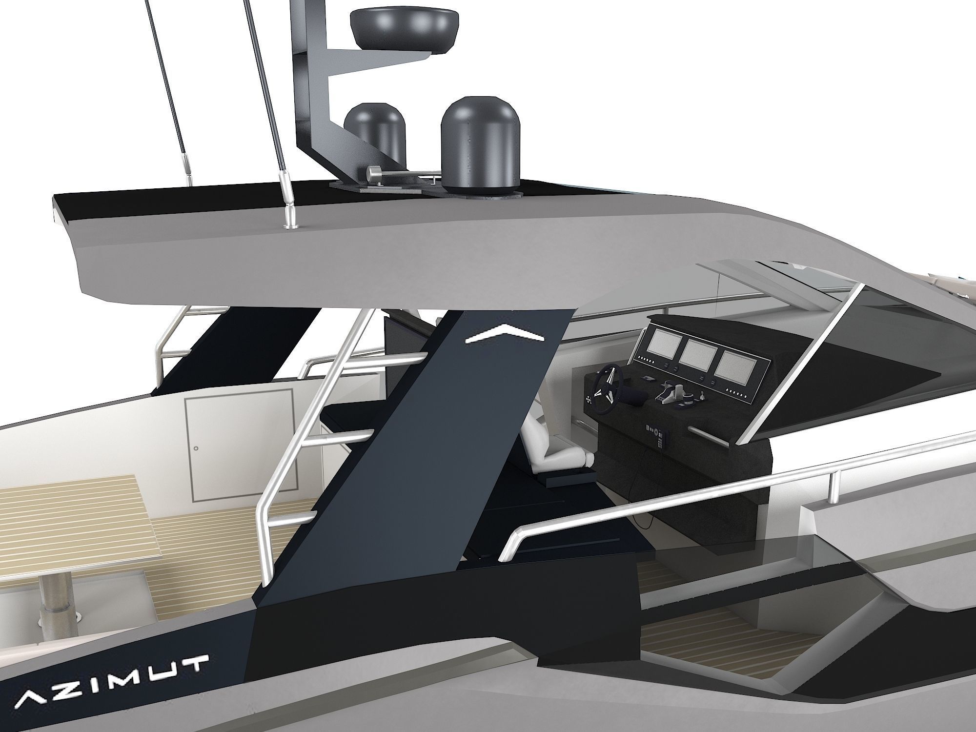 Motor Yacht Azimut Verve 47 3D model_6