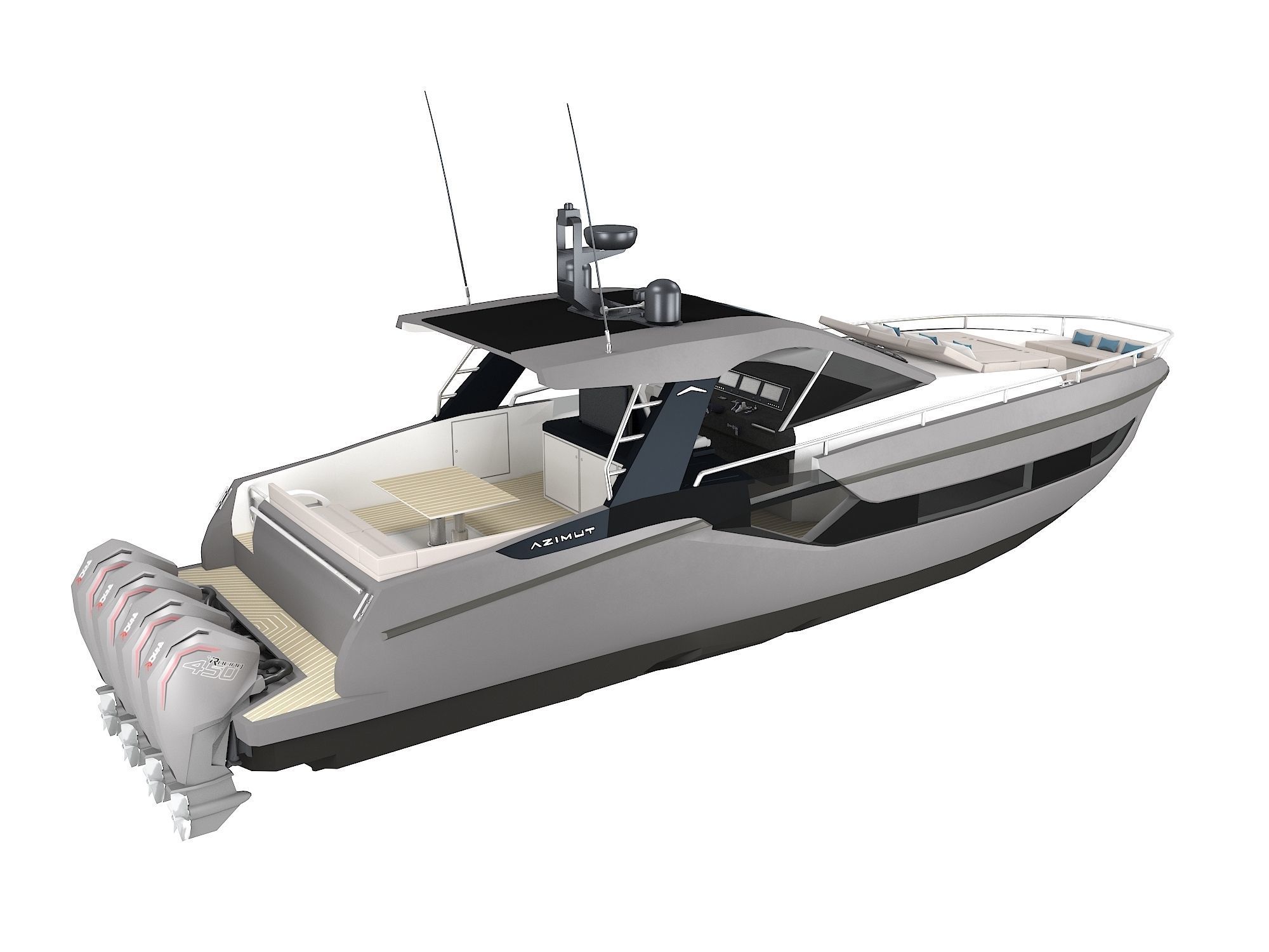 Motor Yacht Azimut Verve 47 3D model_5