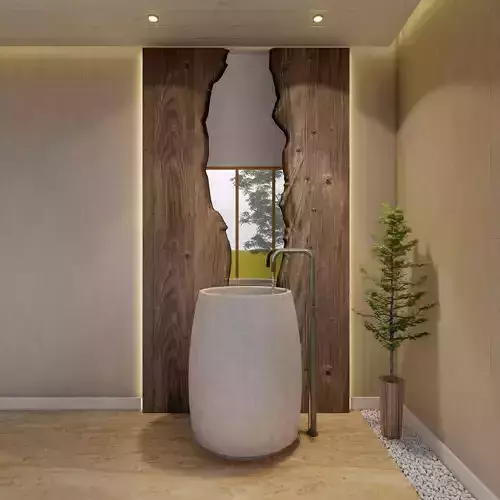 Wash basin Low-poly 3D model
