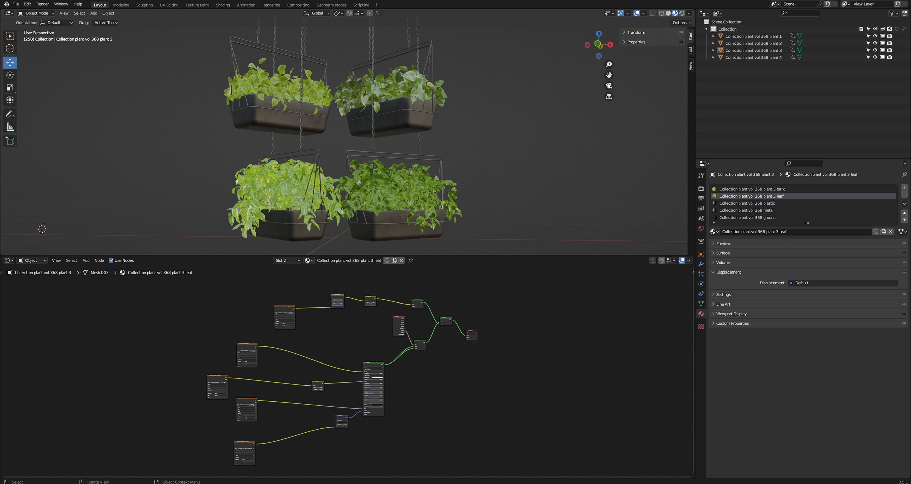 Collection plant vol 368  - blender model  3D model_6