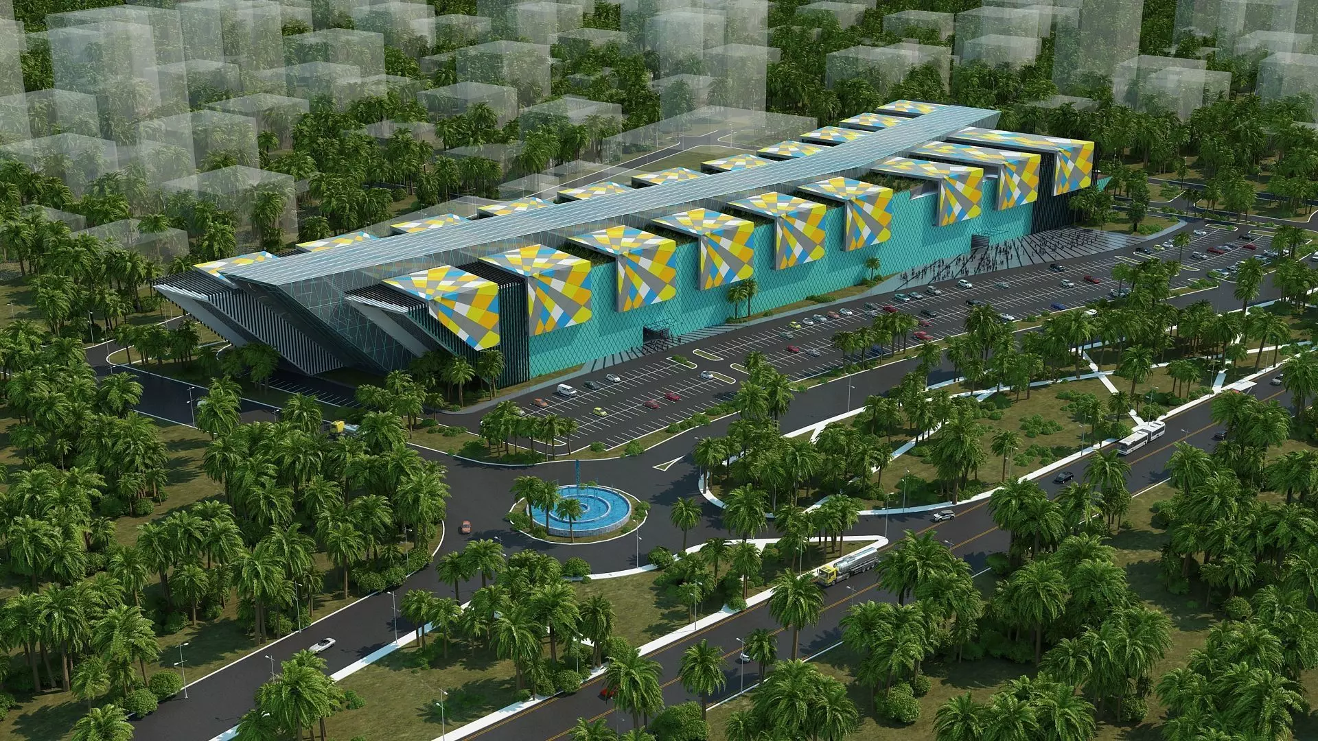 Shopping mall 3D model
