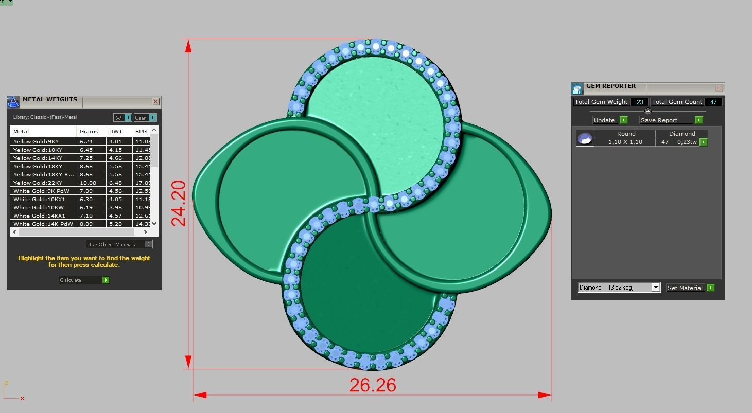 Pendant model 3D 0266 printable model10 3D print model_16