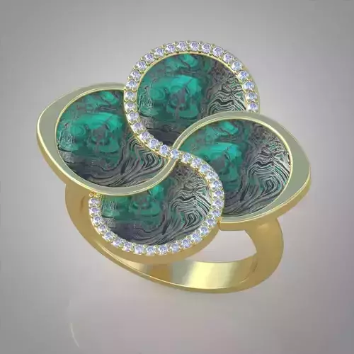 Diamond ring 0604 3D printable model 9 3D print model