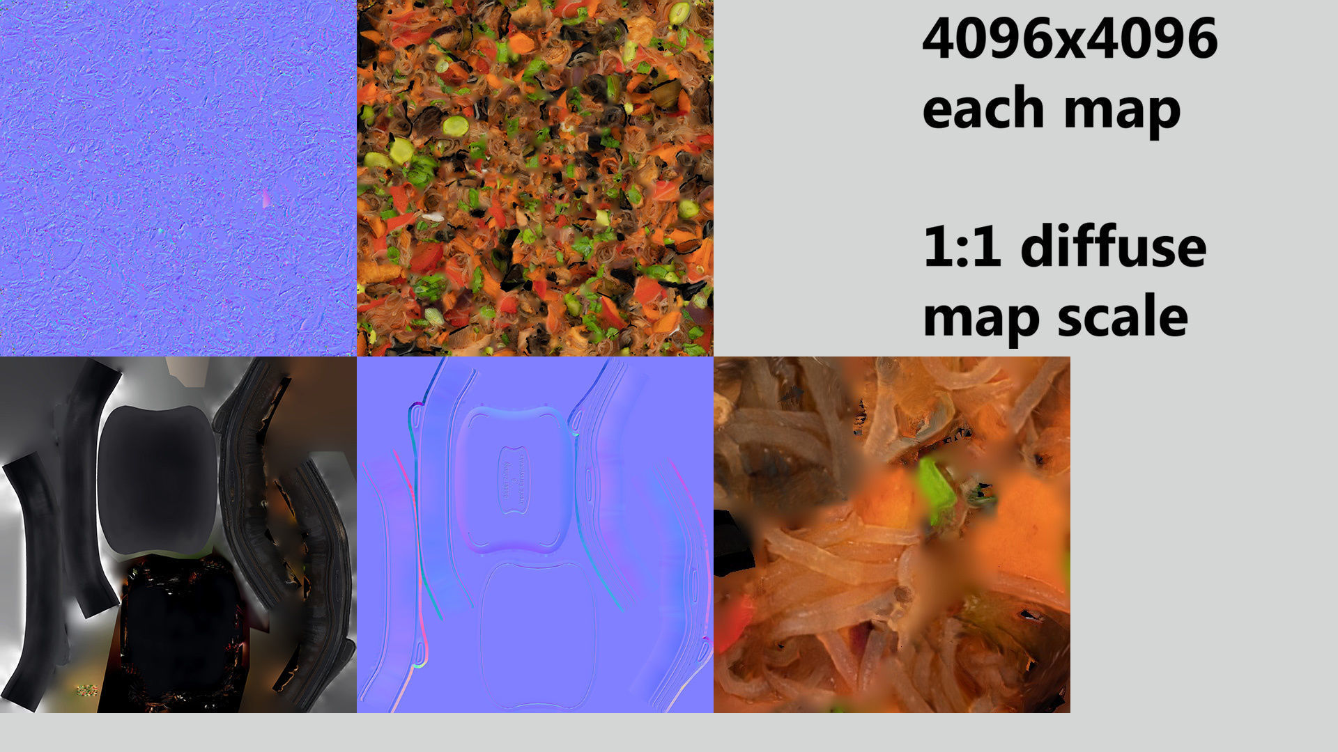 lunch box with fried noodles chicken vegetables 3D model_7