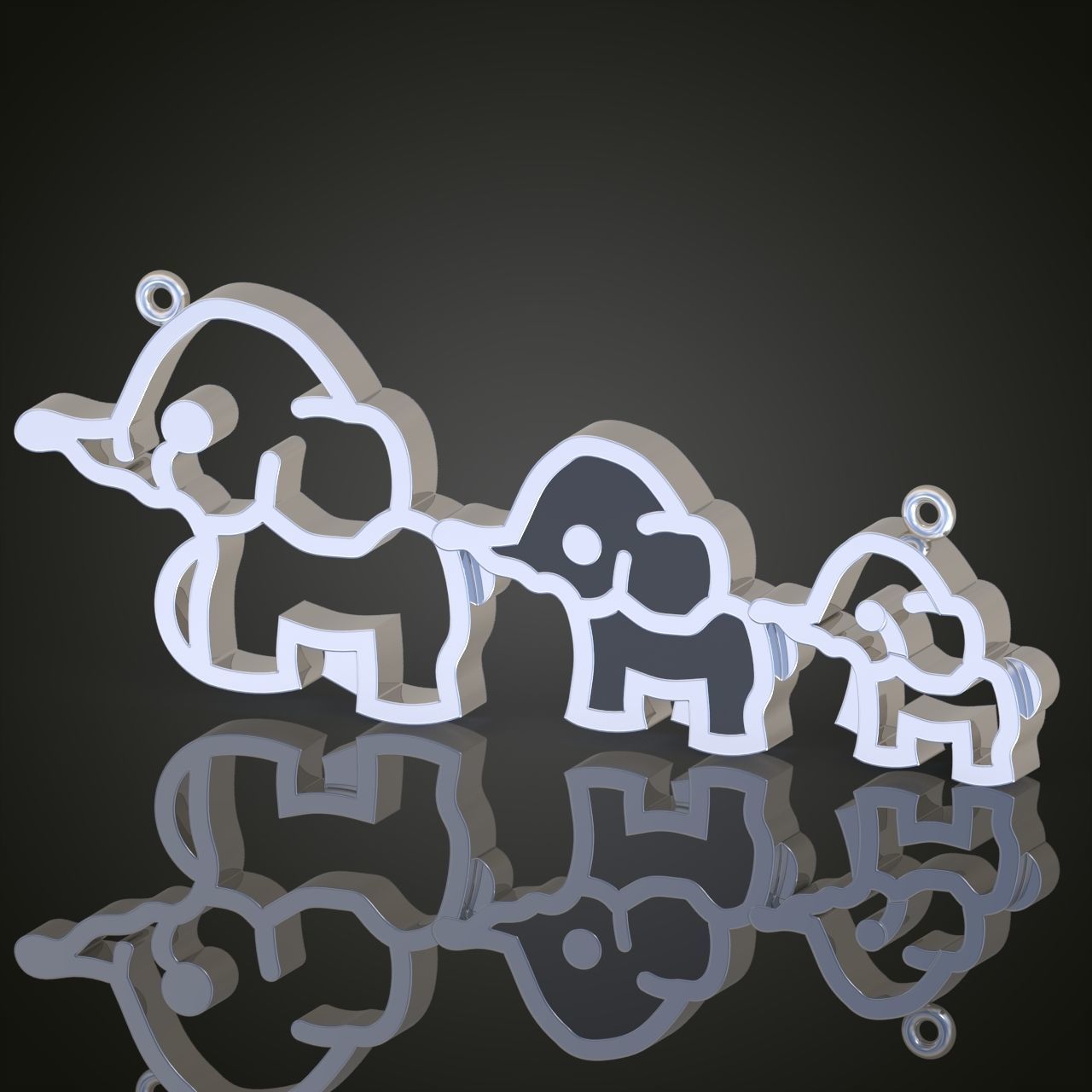 Pendant model 3D 0225 printable model 3D print model_5