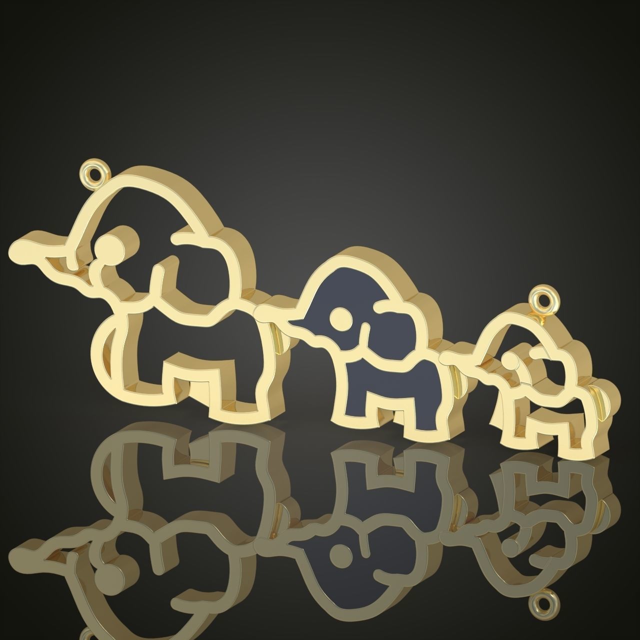 Pendant model 3D 0225 printable model 3D print model_4