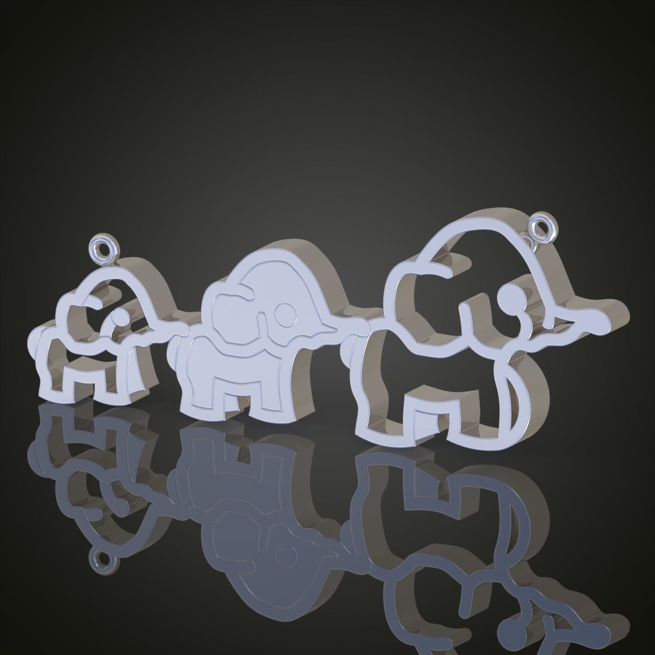 Pendant model 3D 0225 printable model 3D print model_6