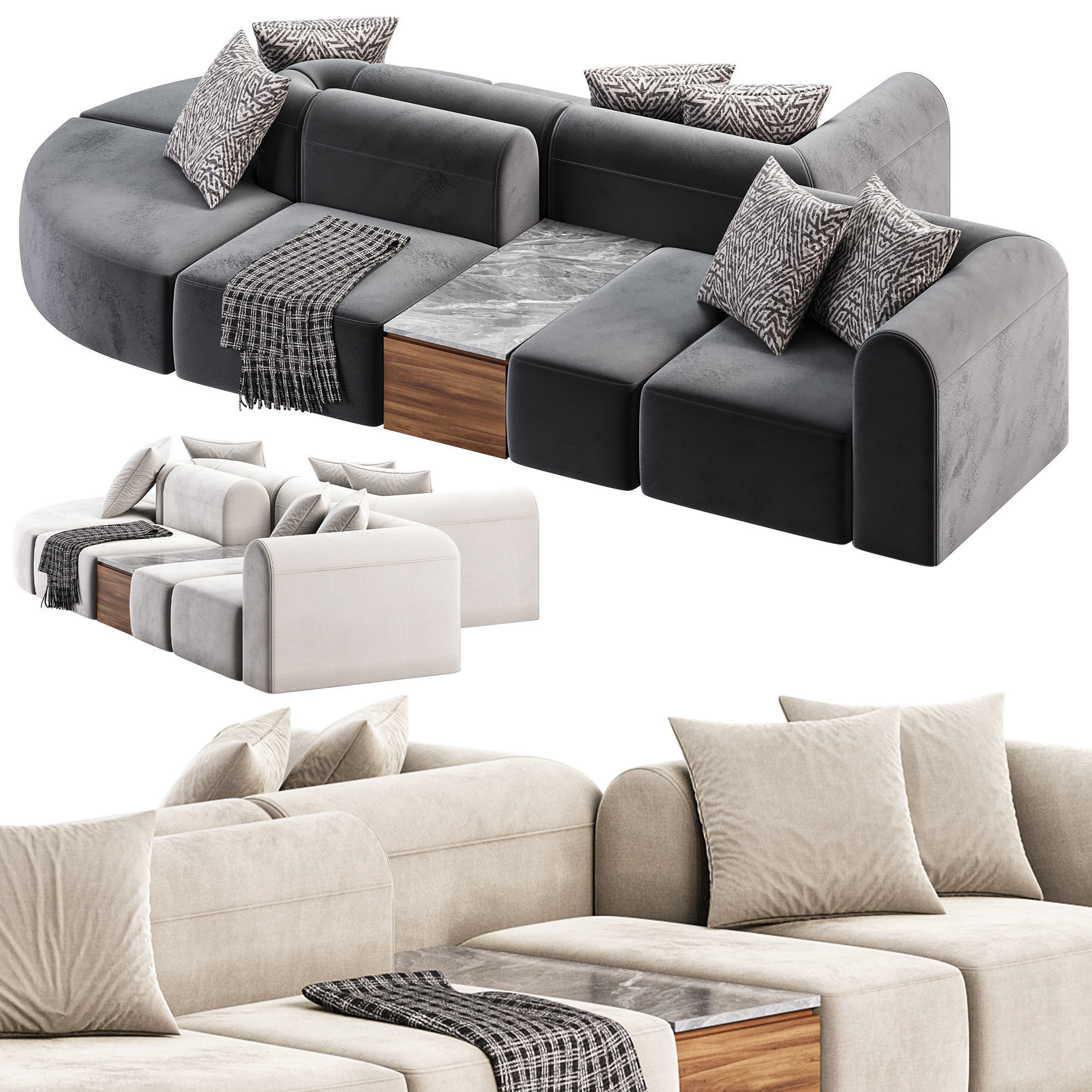 Neri Hu Evolves Joseph Hoffman s Iconic Chair With Blocks 3D model_2