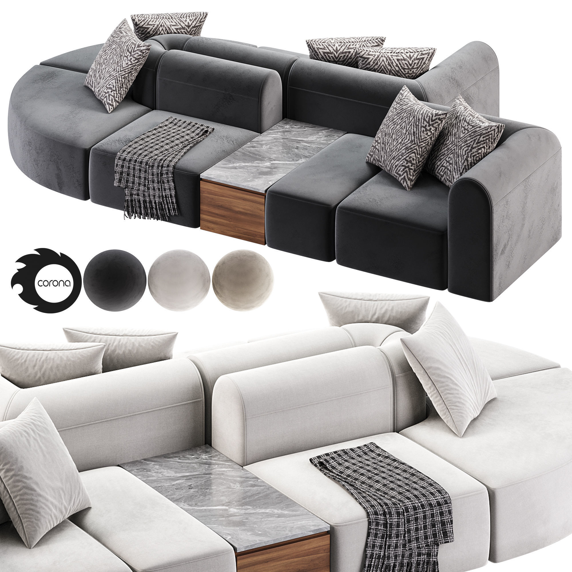 Neri Hu Evolves Joseph Hoffman s Iconic Chair With Blocks 3D model_3