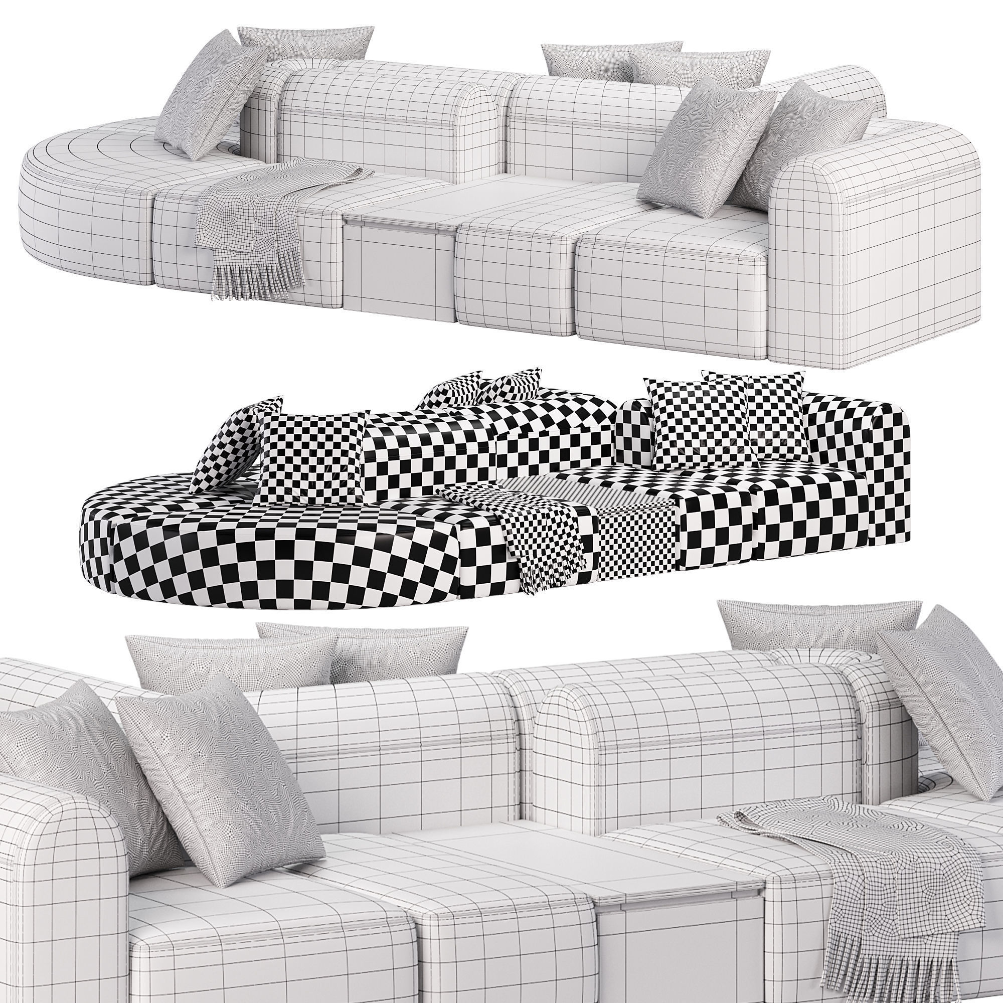 Neri Hu Evolves Joseph Hoffman s Iconic Chair With Blocks 3D model_5