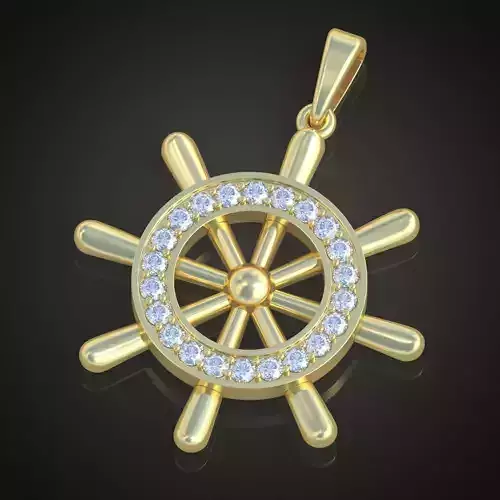 Steering Wheel Pendant model 3D 0227 printable model10