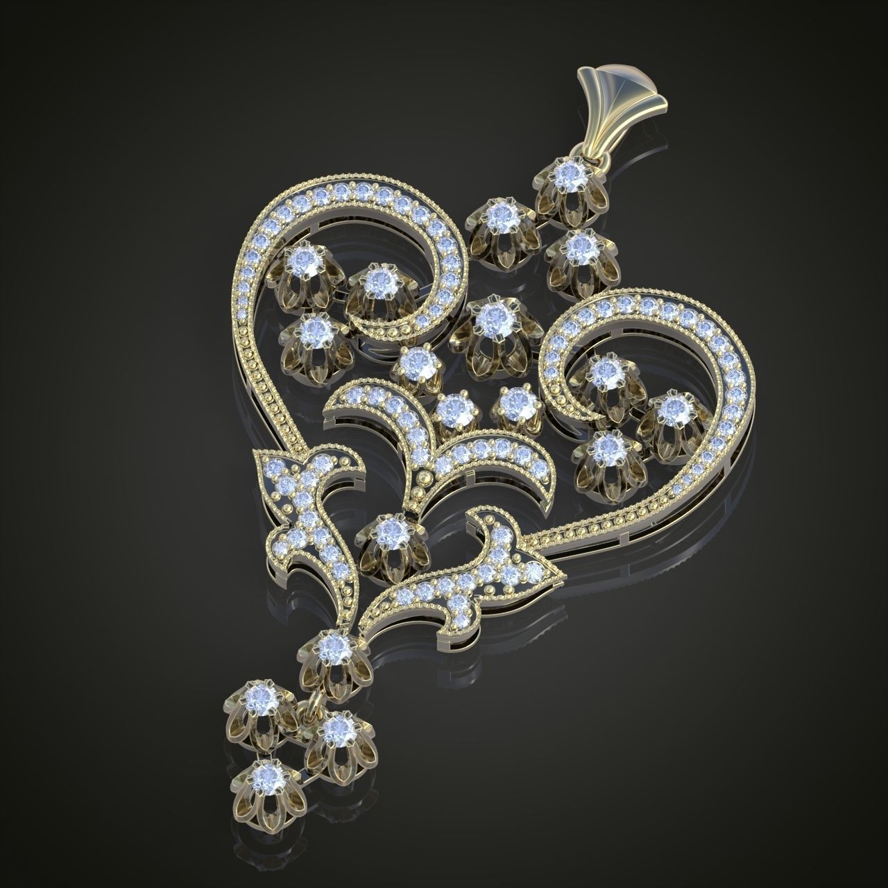 Pendant model 3D 0228 printable model 3D print model_1