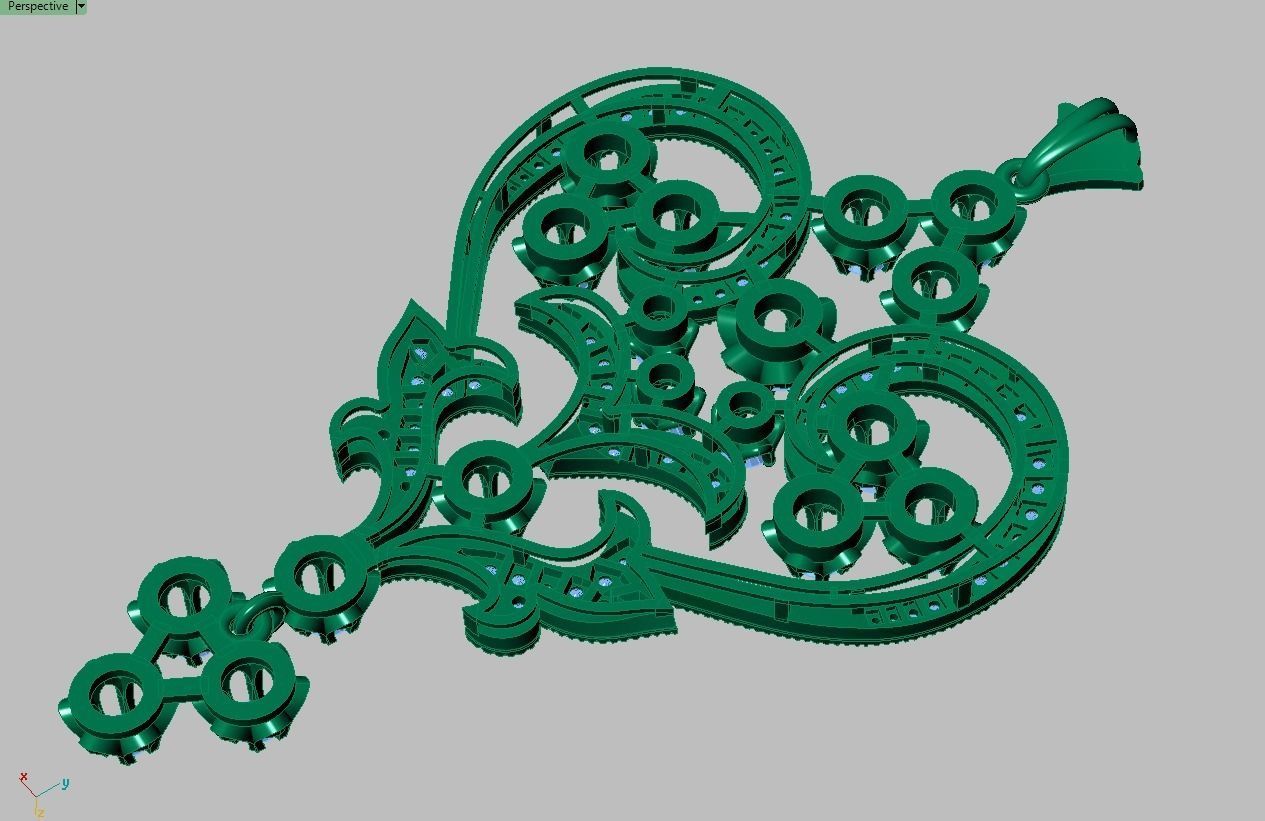 Pendant model 3D 0228 printable model 3D print model_10