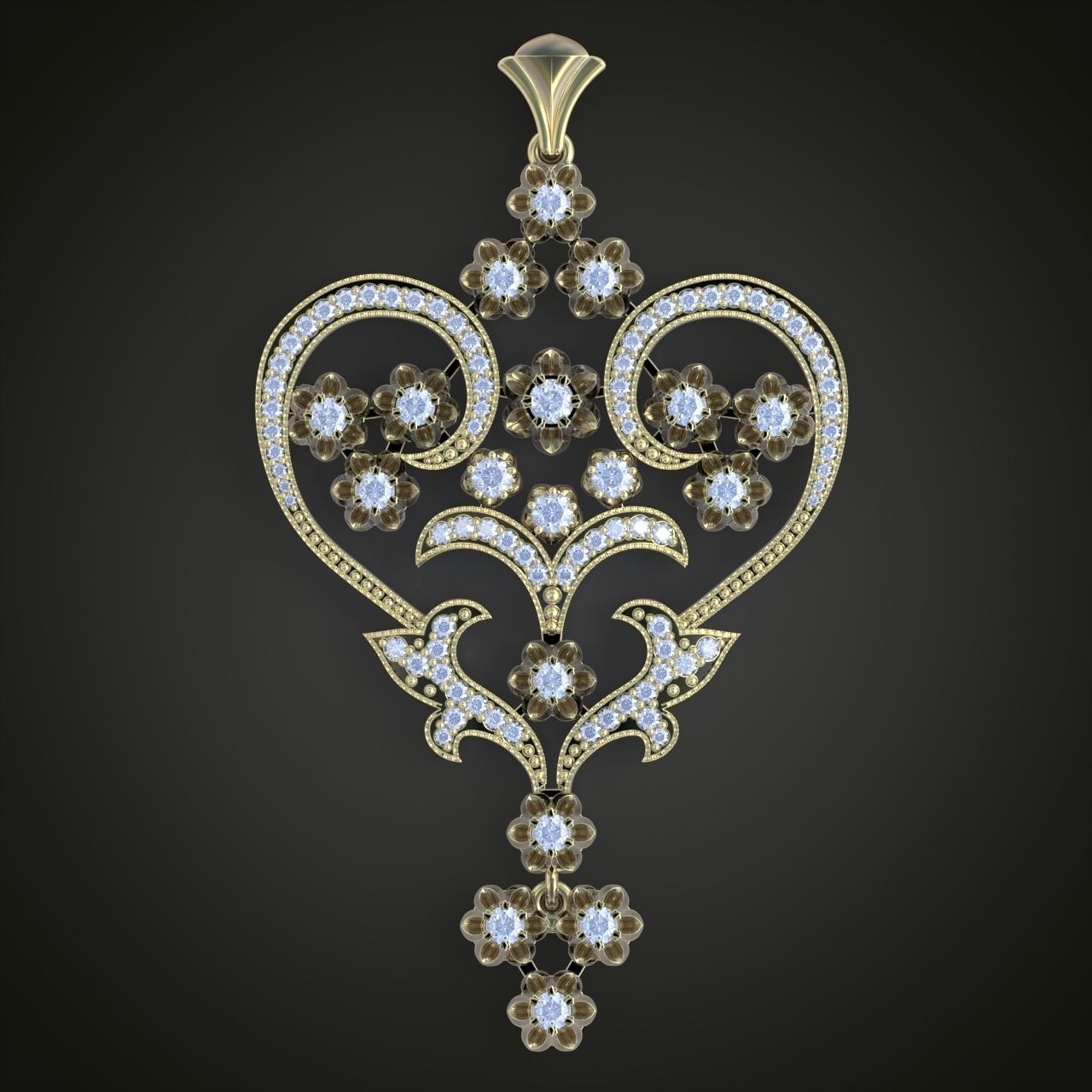 Pendant model 3D 0228 printable model 3D print model_2