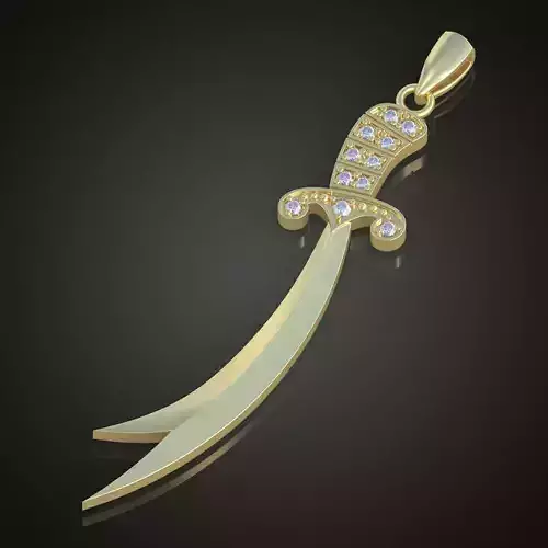 Sword Pendant model 3D 0229 printable model