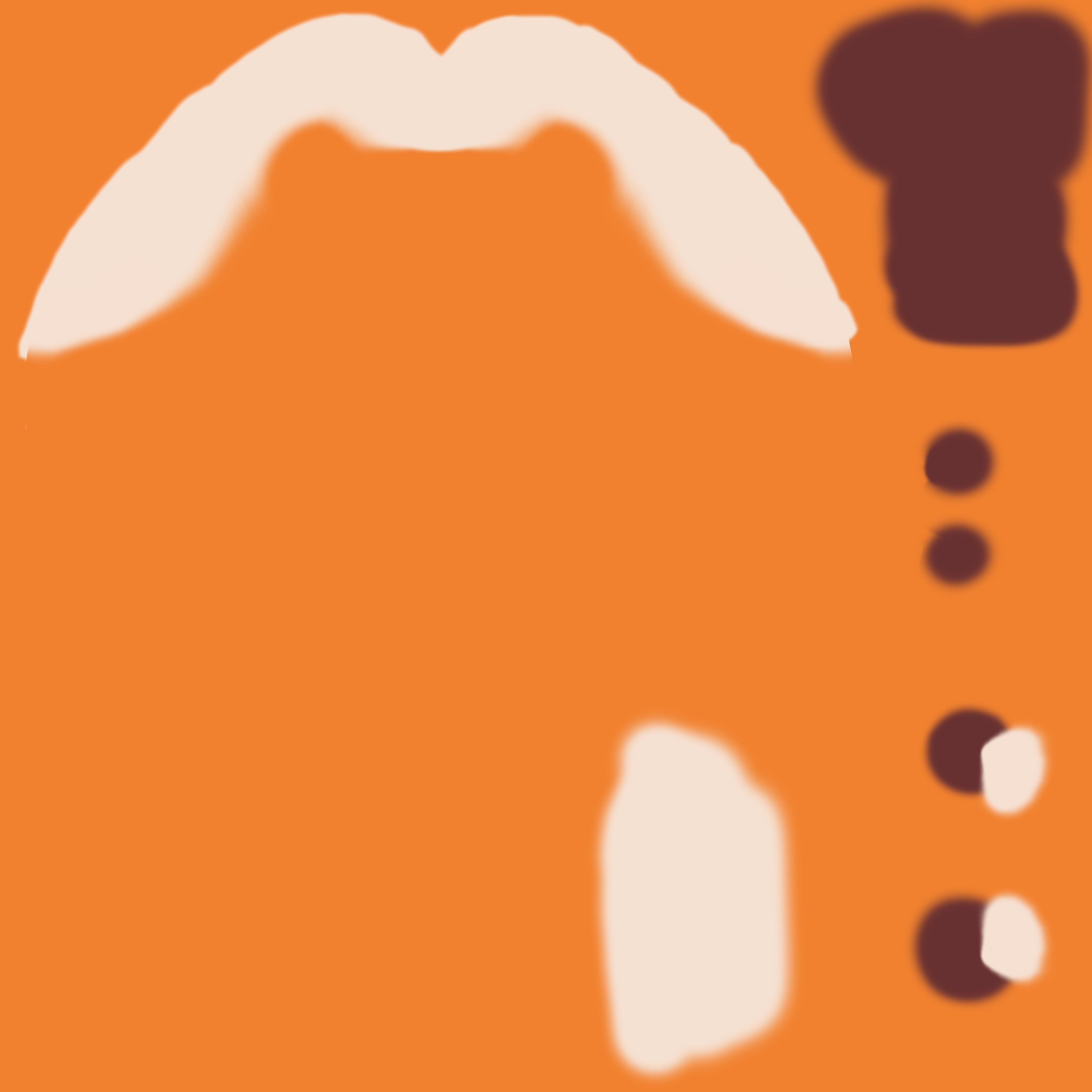 Cute fox sitting  3D model_9