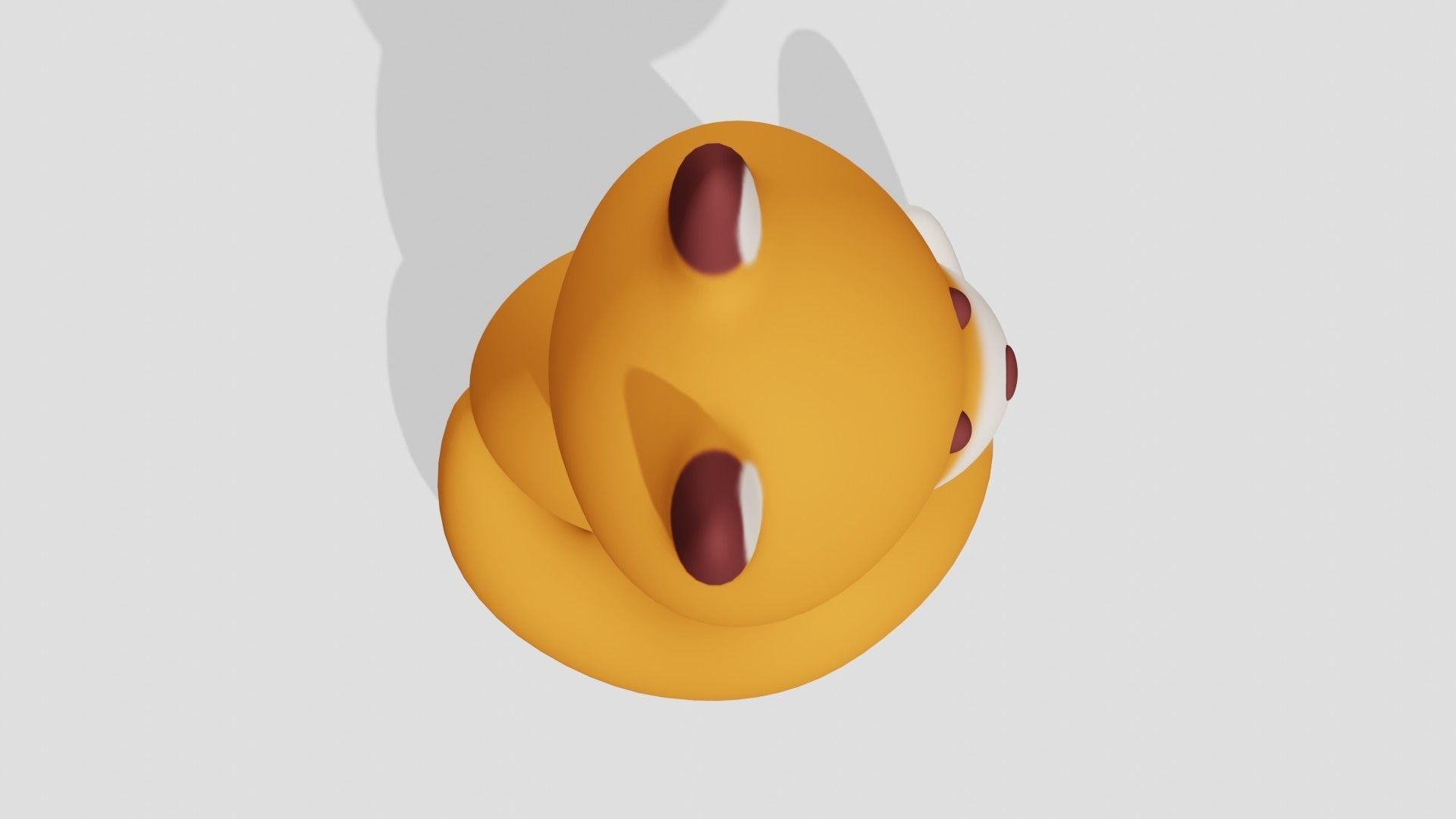 Cute fox sitting  3D model_5