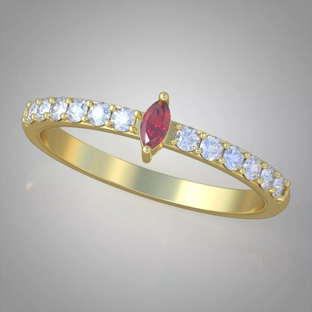 Diamond ring 0478 3D printable model Free 3D print model
