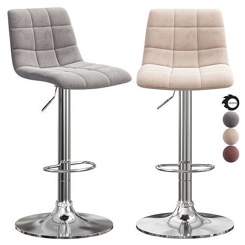 Bar stool Tailor powder pink 3D model