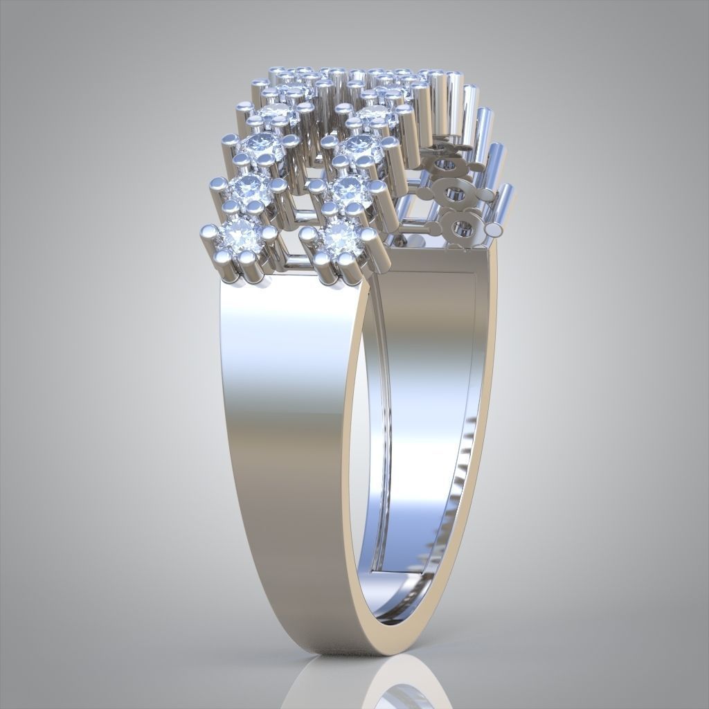 Diamond ring 0481 3D printable model 3D print model_5
