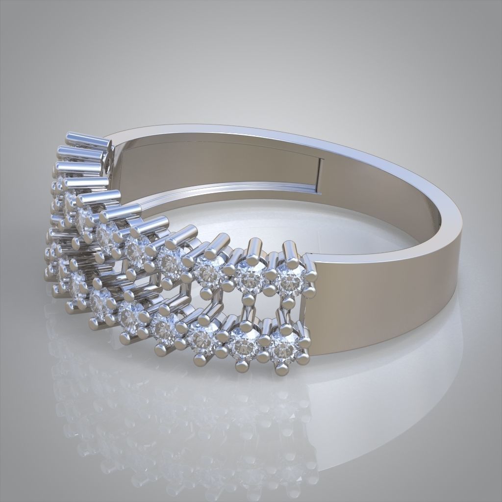Diamond ring 0481 3D printable model 3D print model_9