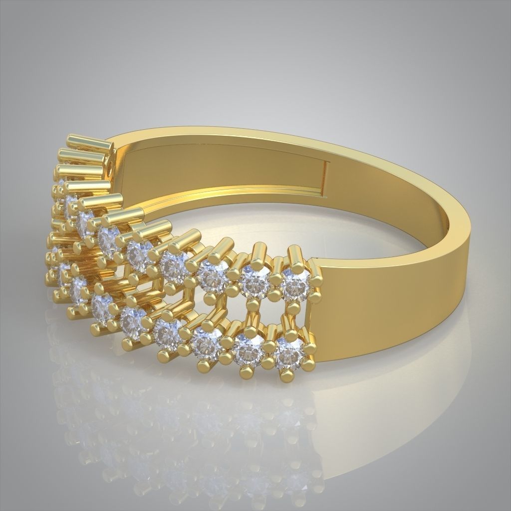 Diamond ring 0481 3D printable model 3D print model_8