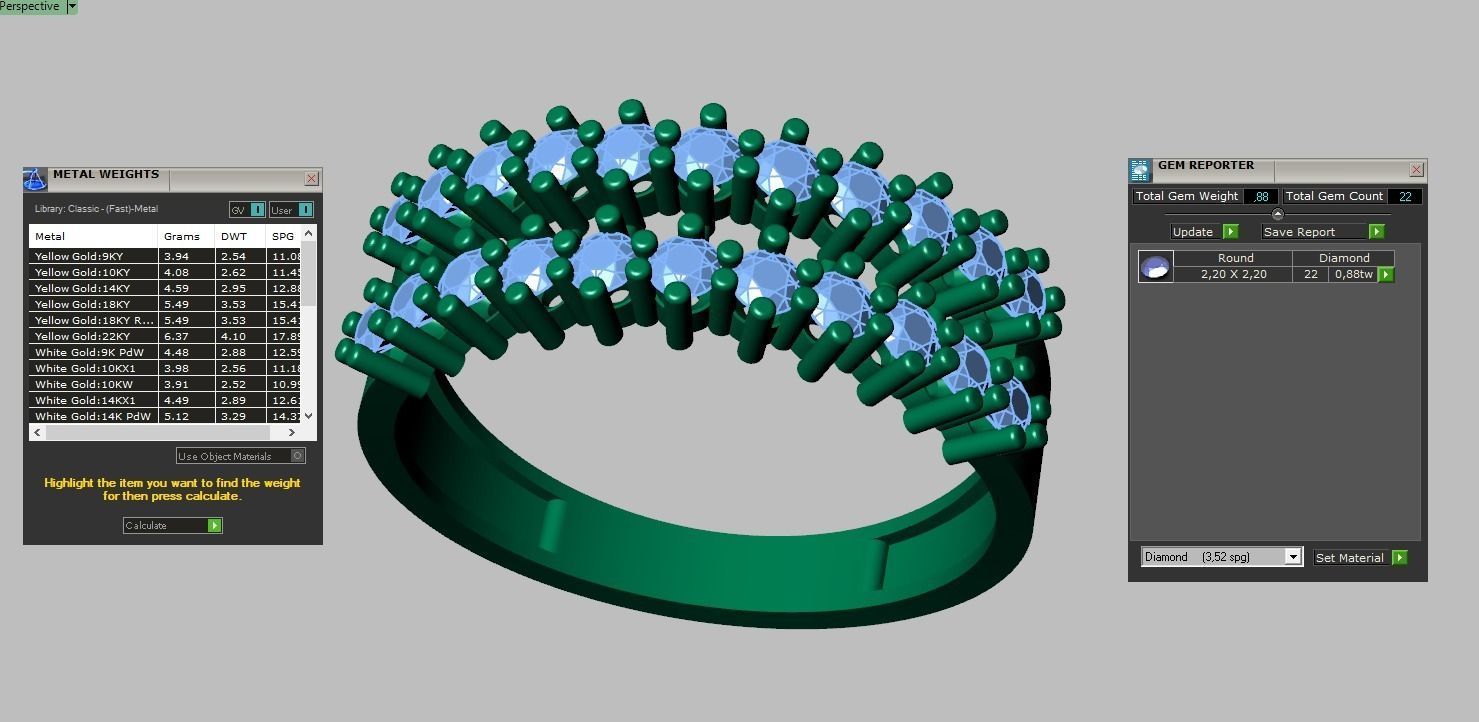 Diamond ring 0481 3D printable model 3D print model_15