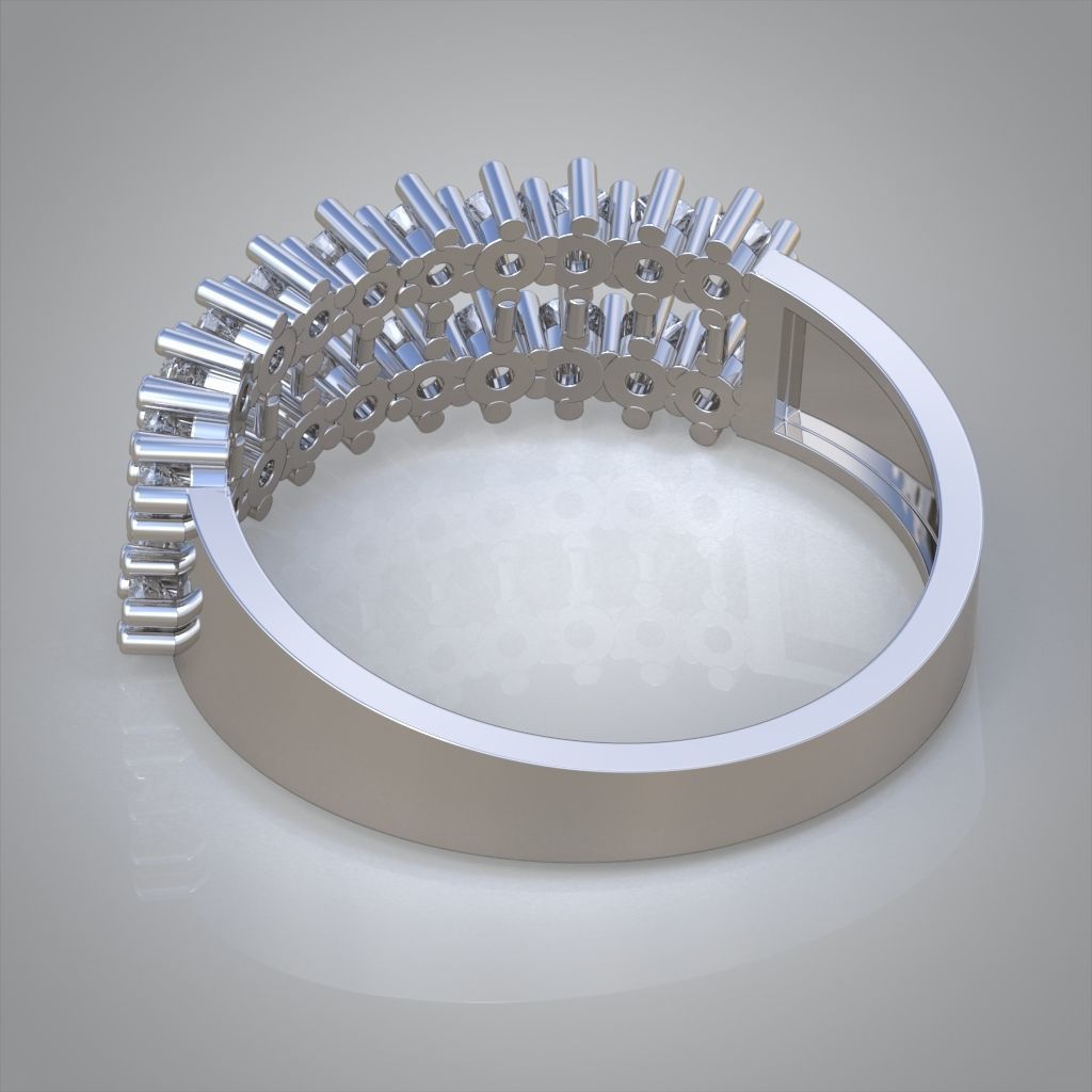 Diamond ring 0481 3D printable model 3D print model_10