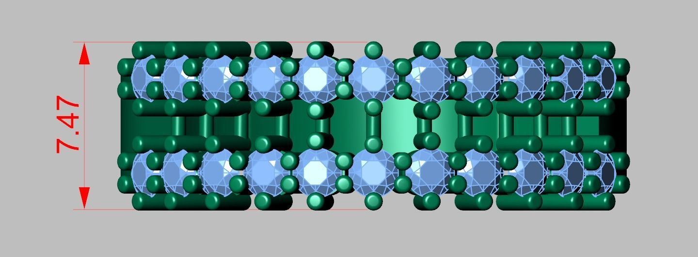 Diamond ring 0481 3D printable model 3D print model_14