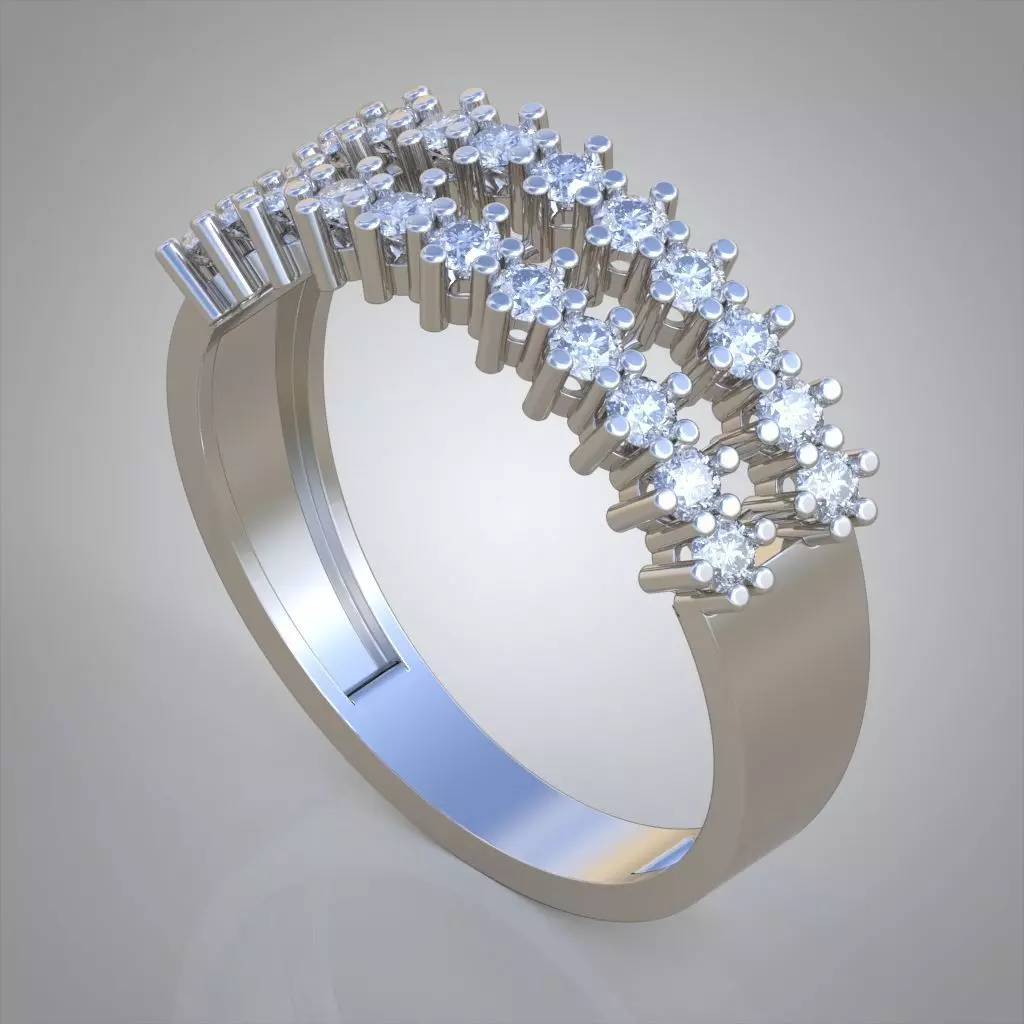 Diamond ring 0481 3D printable model 3D print model_0