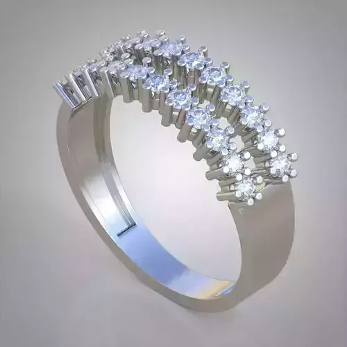 Diamond ring 0481 3D printable model 