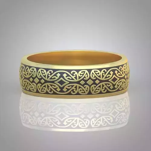 Diamond ring 0483 3D printable model 11