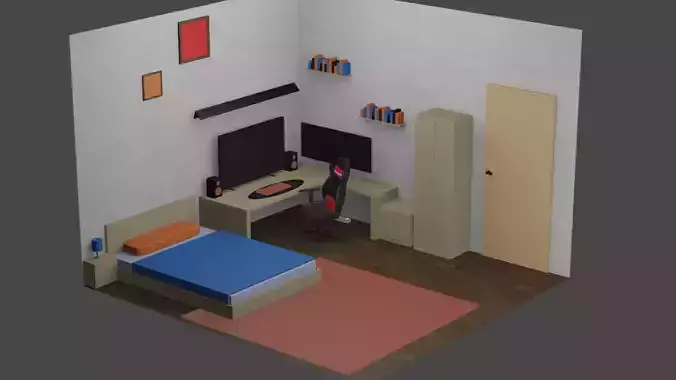 Bedroom 3 D Model 3D model