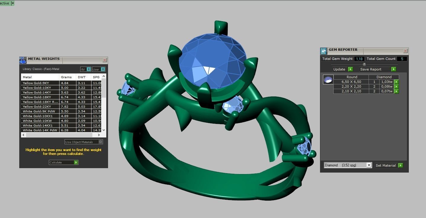 Diamond ring 0487 3D printable model 13 3D print model_14