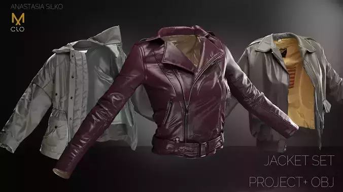 JACKET SET - ClO 3D - MD project  OBJ  FBX