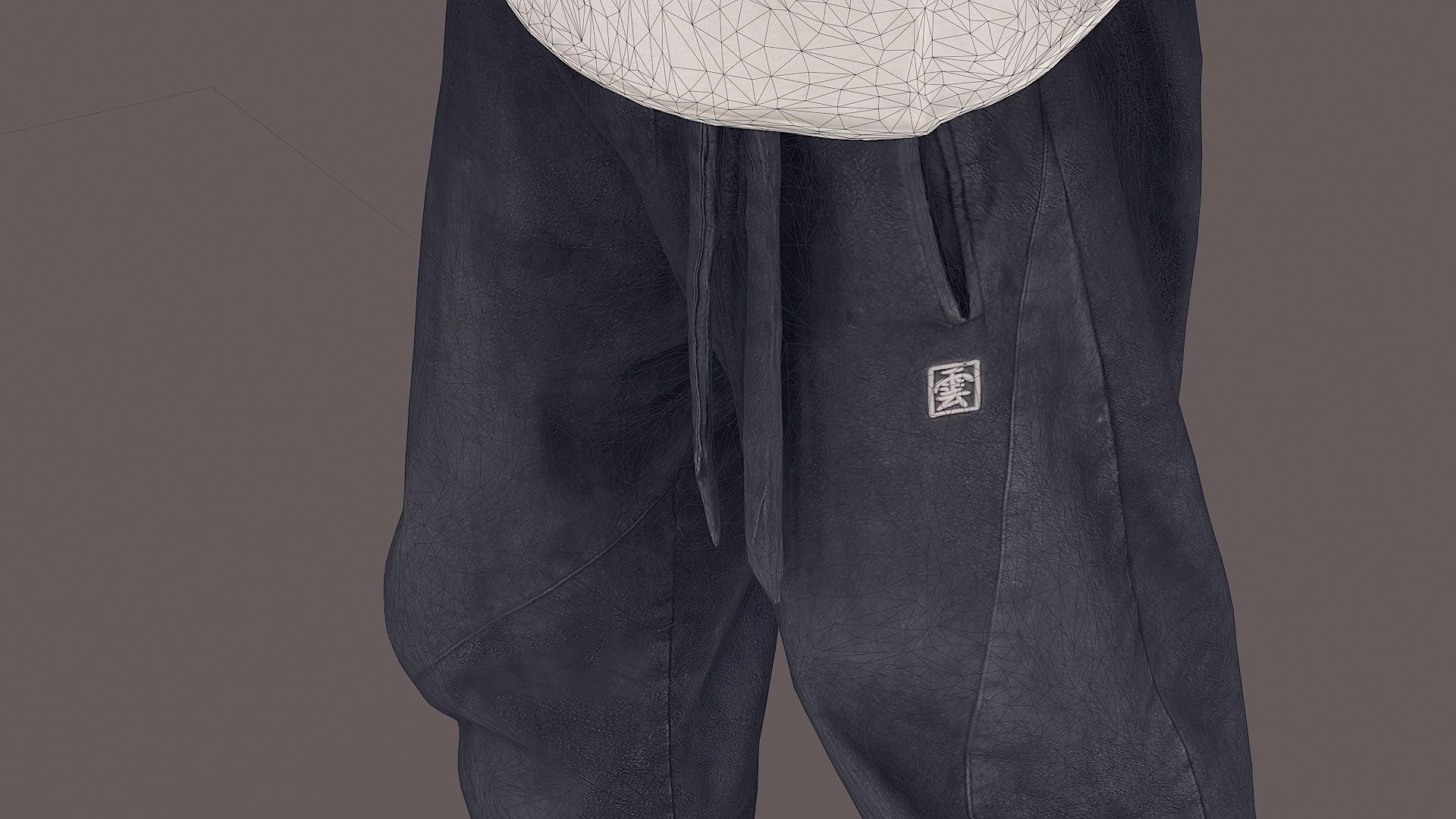 Mystic Urban Man in Prayer Pose with OM Symbol 3D model_14