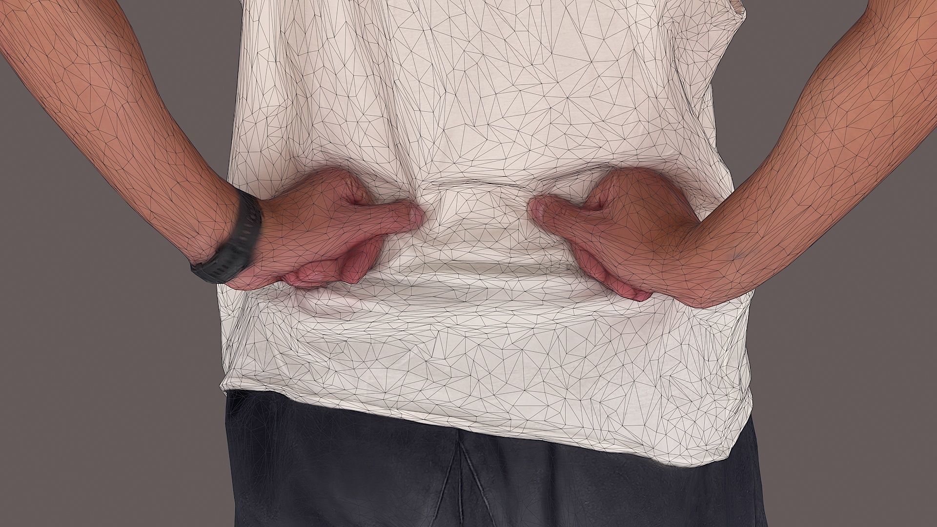 Mystic Urban Man in Prayer Pose with OM Symbol 3D model_12