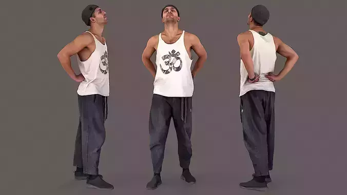 Mystic Urban Man in Prayer Pose with OM Symbol