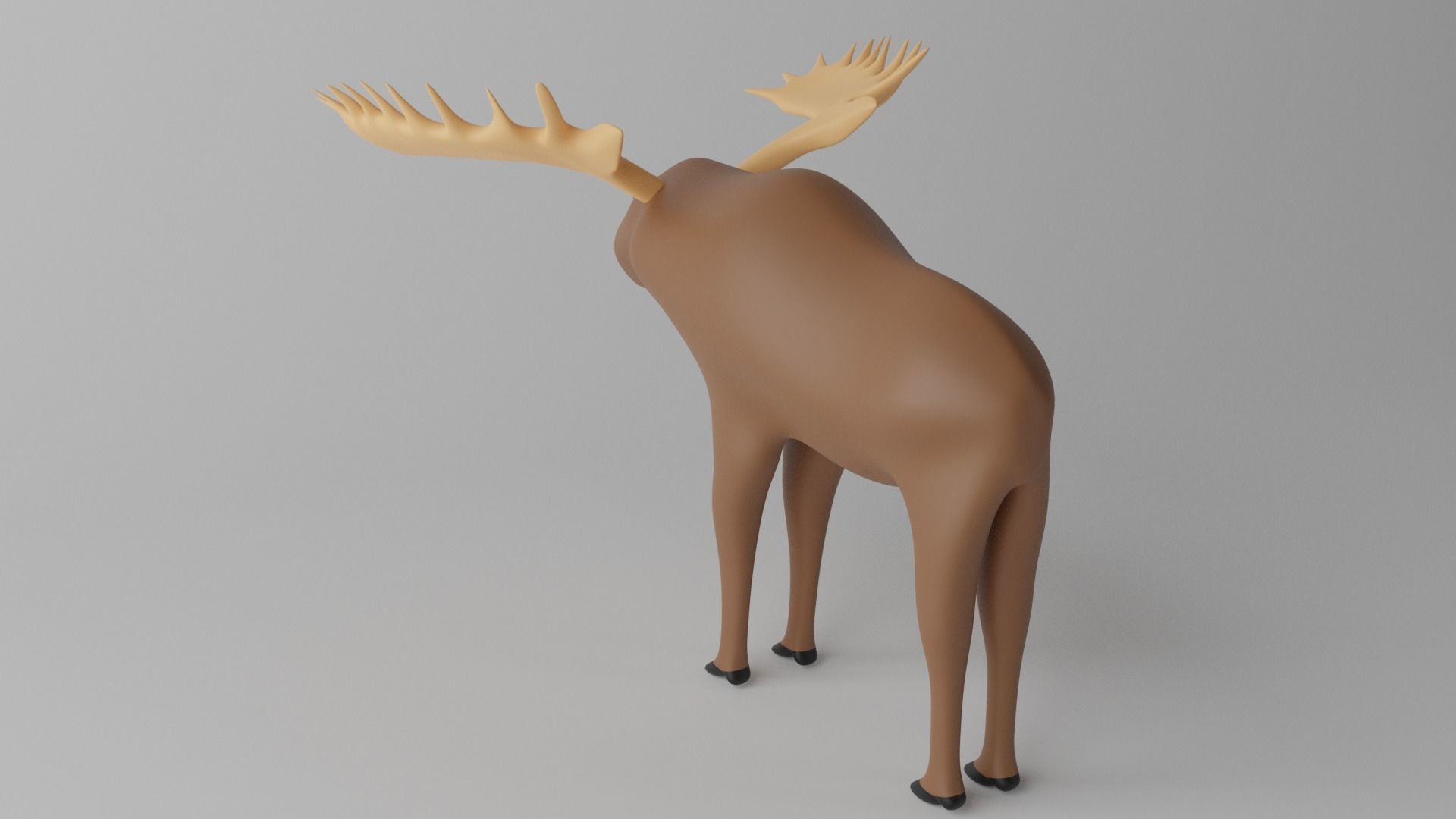 Cartoon Moose Deer 3D model_7