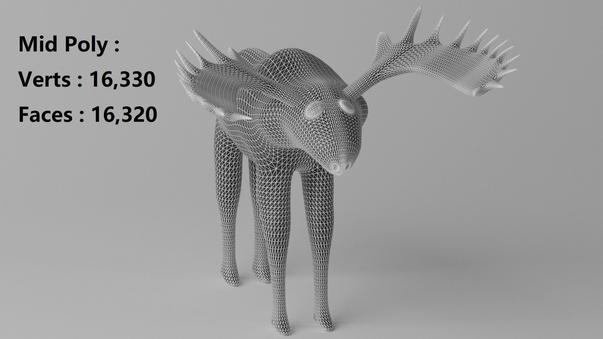 Cartoon Moose Deer 3D model_5