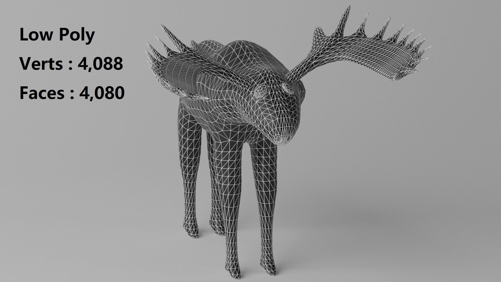 Cartoon Moose Deer 3D model_6