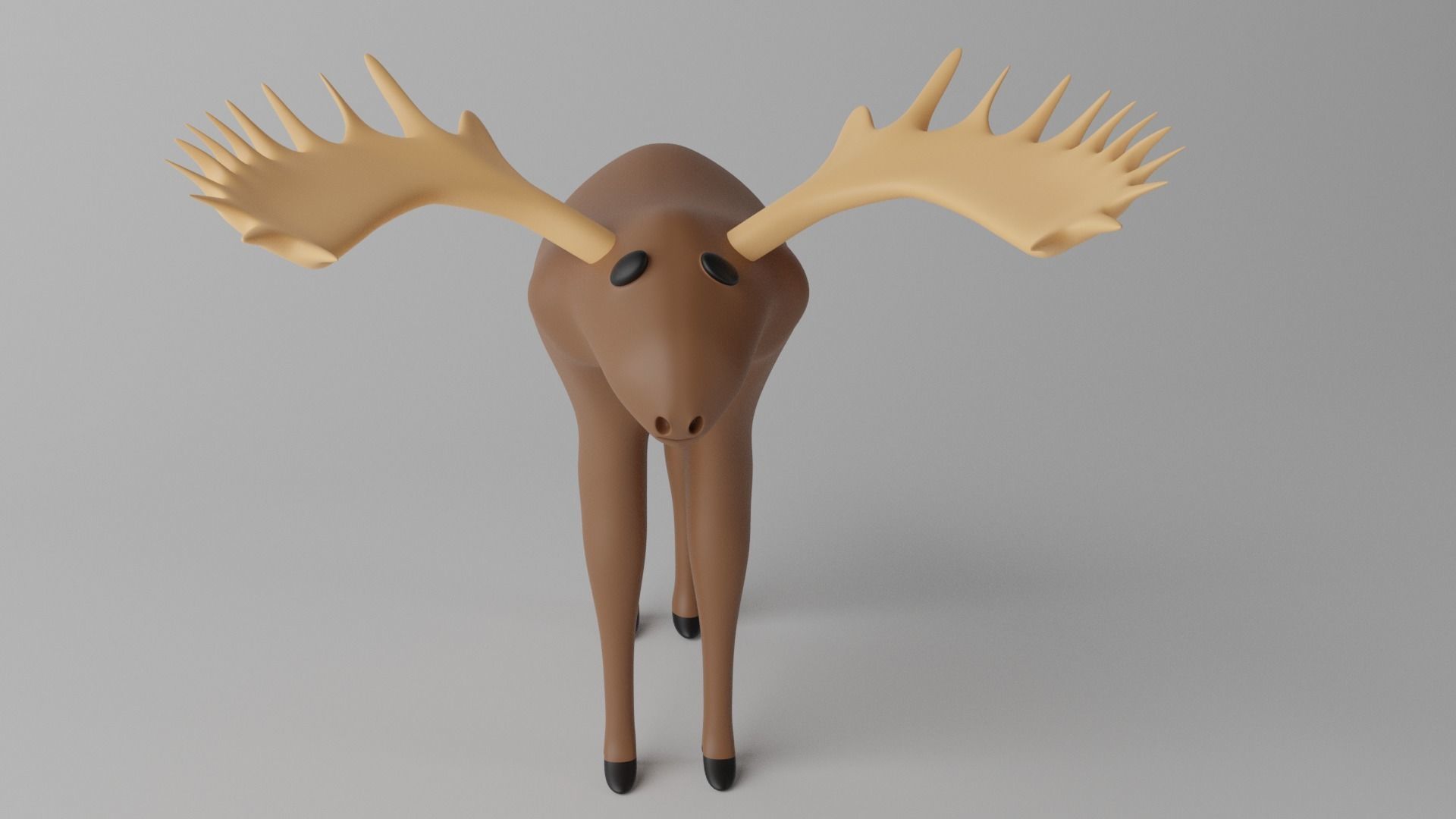 Cartoon Moose Deer 3D model_23