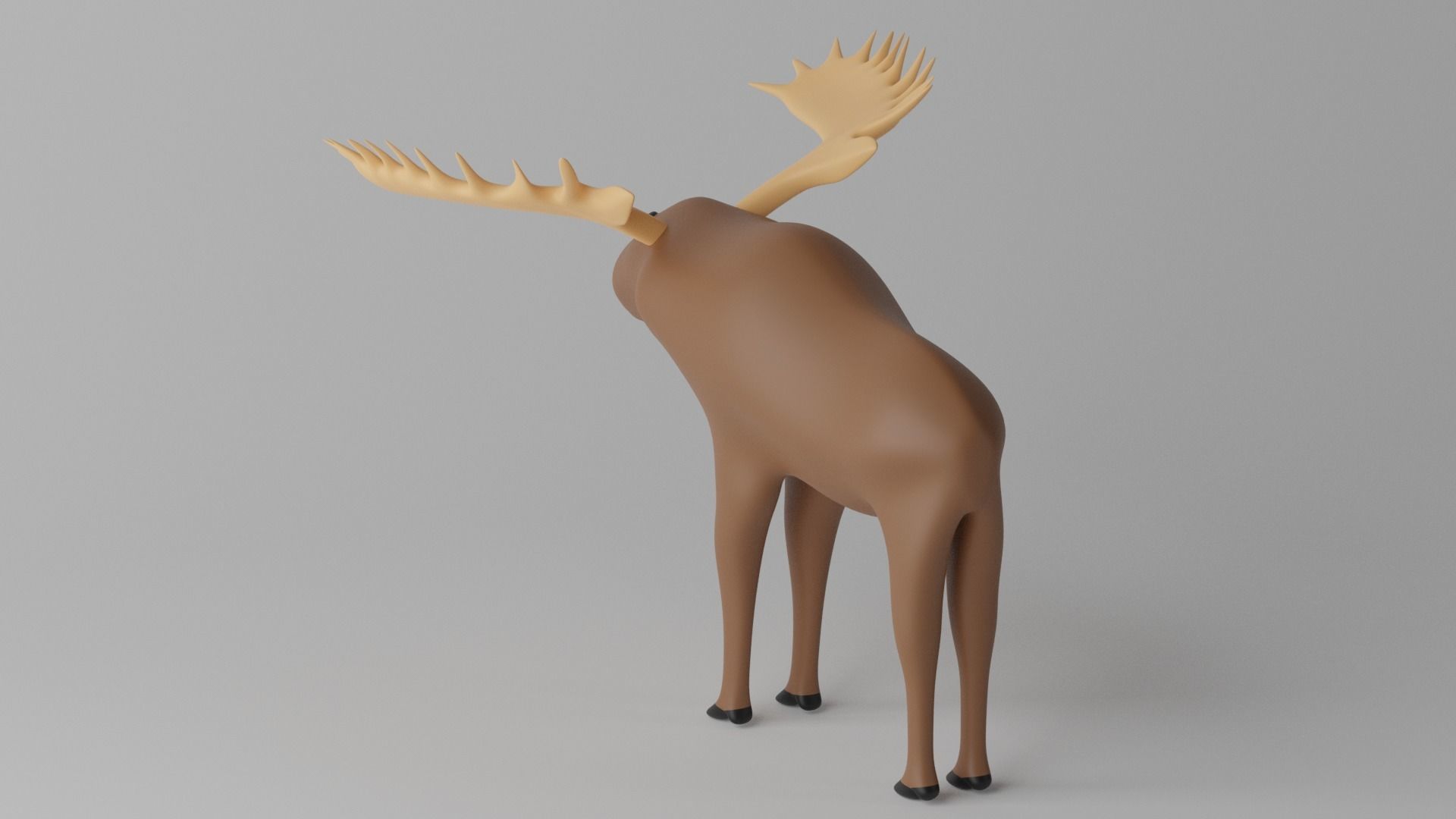 Cartoon Moose Deer 3D model_14