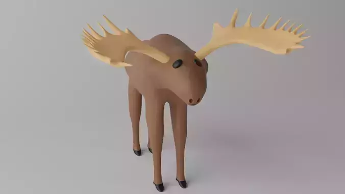 Cartoon Moose Deer