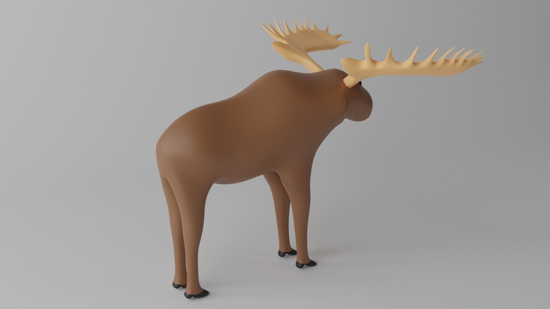 Cartoon Moose Deer 3D model_18