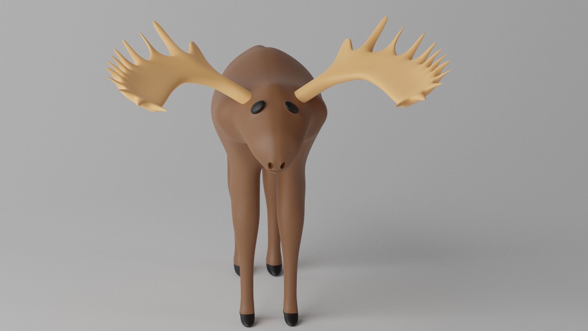 Cartoon Moose Deer 3D model_22