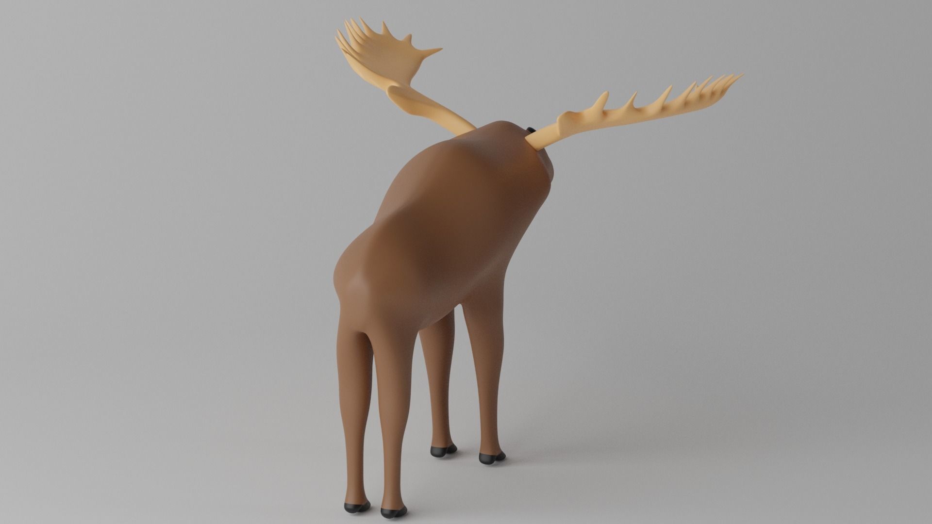 Cartoon Moose Deer 3D model_20