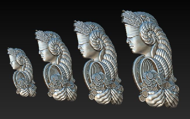 Fortuna necklace 3D print model_5