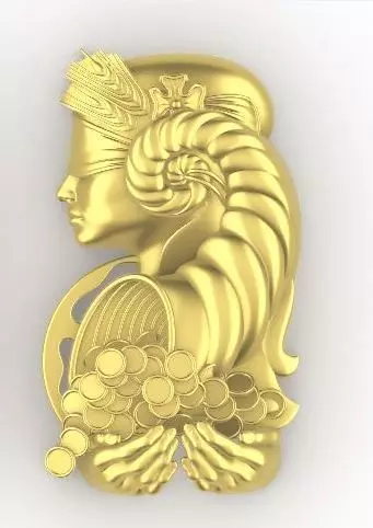 Fortuna necklace 3D print model_0